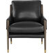 Mauti Distressed Brown / Cortina Black Leather Armchair